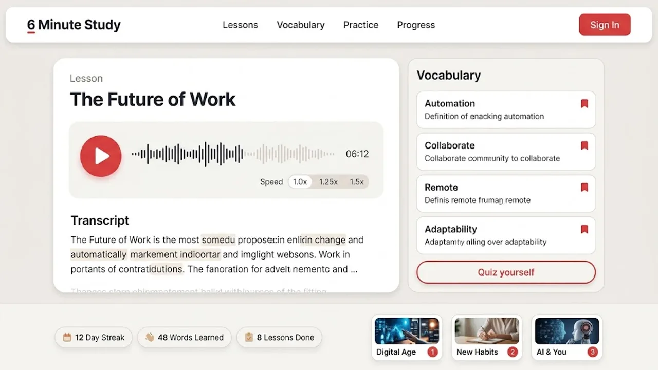 BBC Learning English interface screenshot